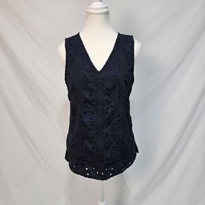 Banana Republic Navy Lace Tank Top